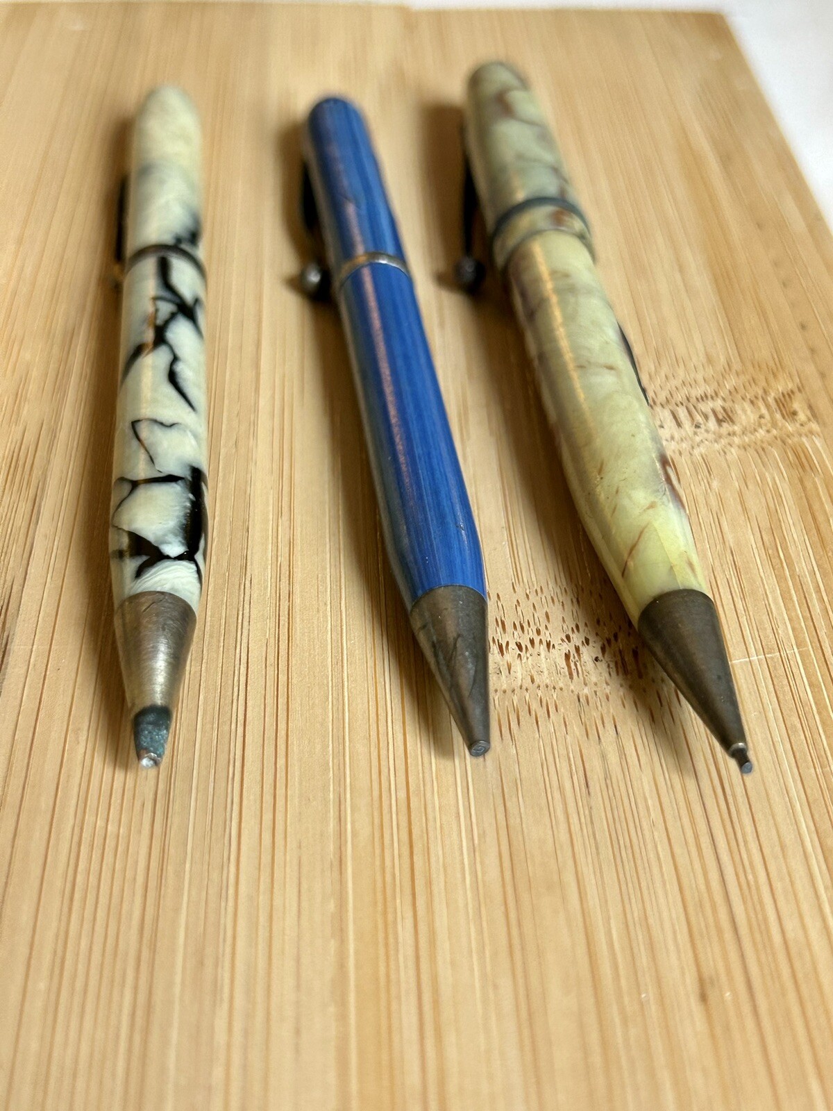 Wearever Mechanical Pencil Marbled Bakelite fountain pen lot of 3