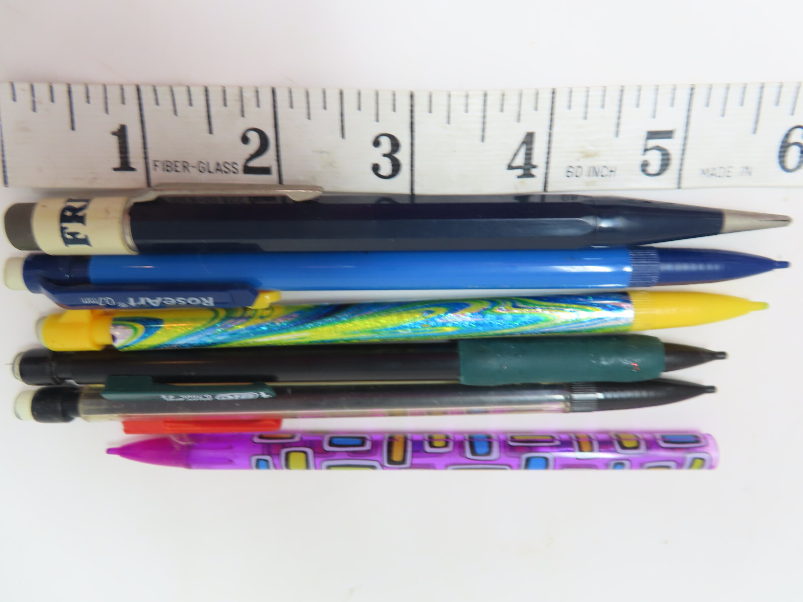 Vintage Lot 6 Mechanical Lead Pencils BIC ROSE ART FRICKS