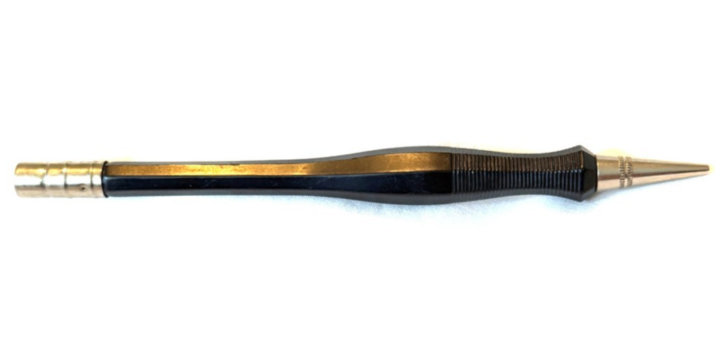 Vintage Zaner Bloser Col’s. O. Pat Black Silver Trim Ergonomic Mechanical Pencil