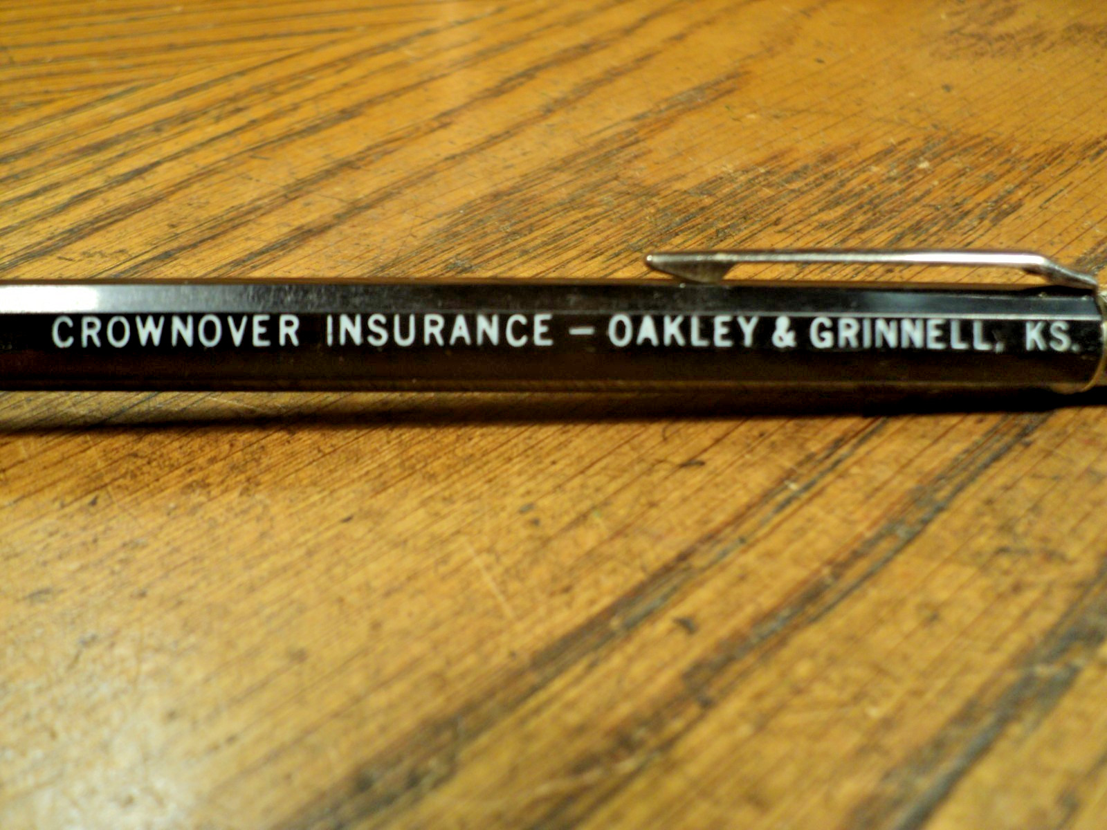 Vintage Autopoint Mechanical Pencil Crownover Insurance Oakley & Grinnell KS