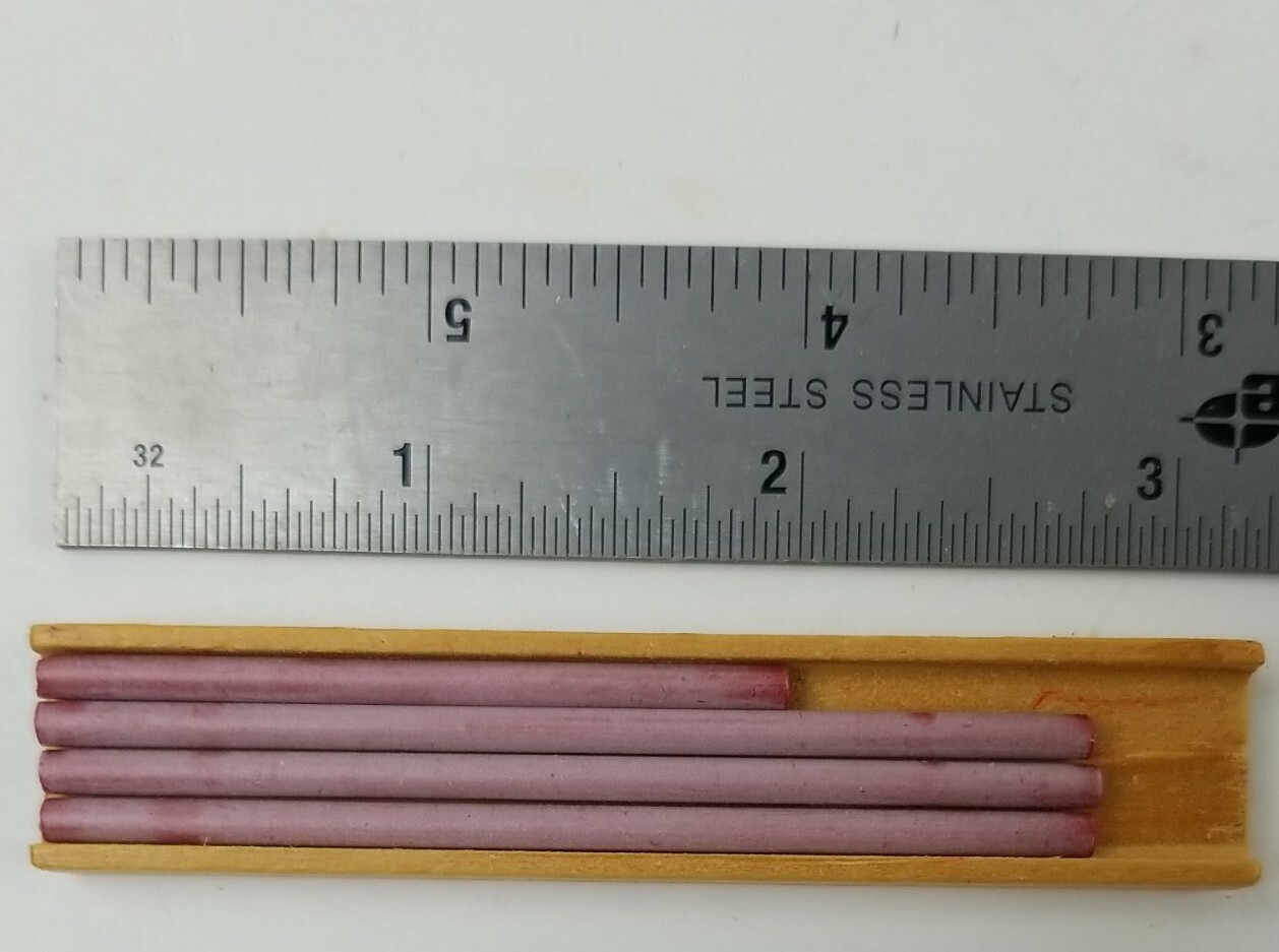 VINTAGE SCRIPTO 4 STICKS THICK MARKING LEAD G440 RED .120″ (0.3MM) THICK