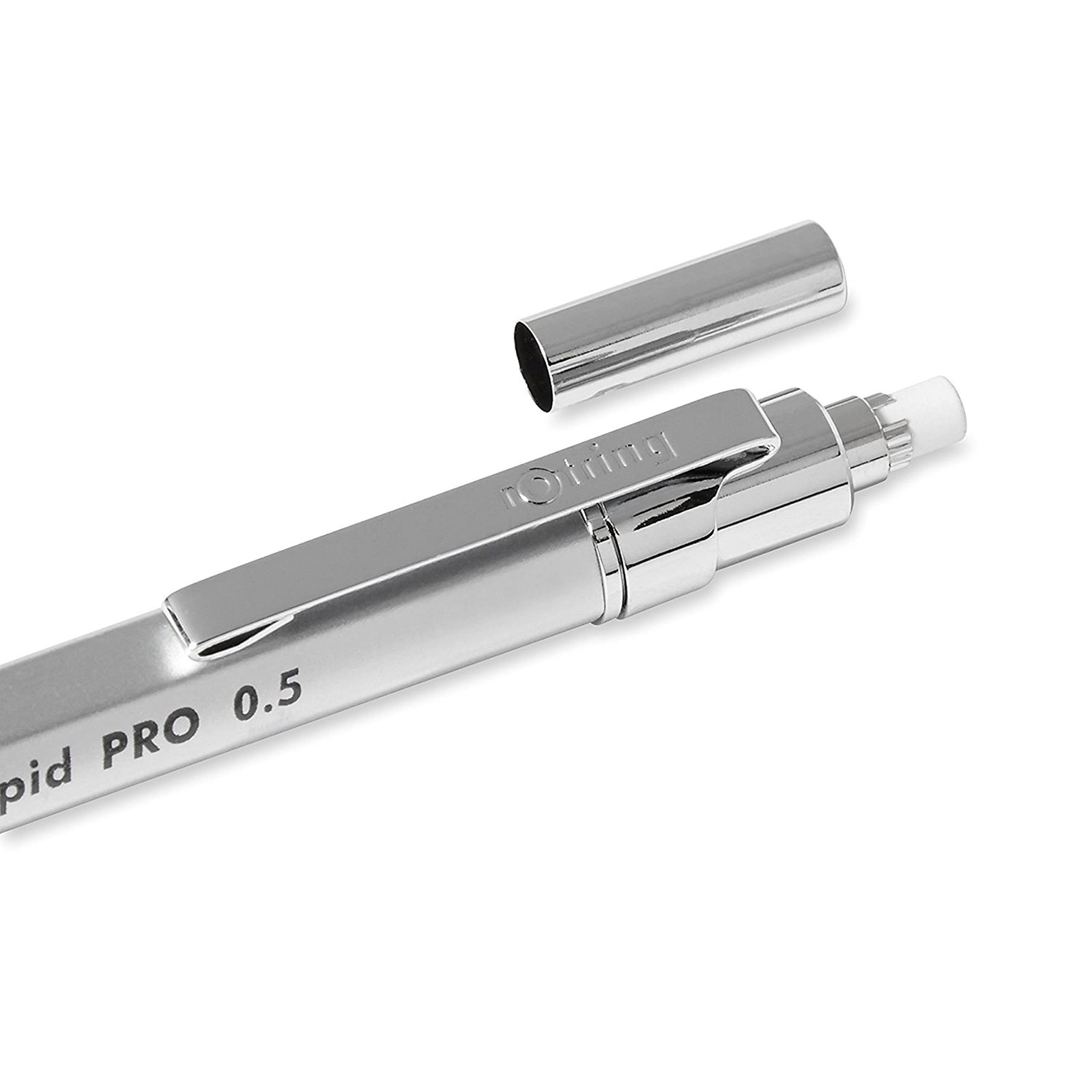 rOtring Rapid Pro Mechanical Pencil, 0.5 mm, 1 count (Pack of 1), Silver