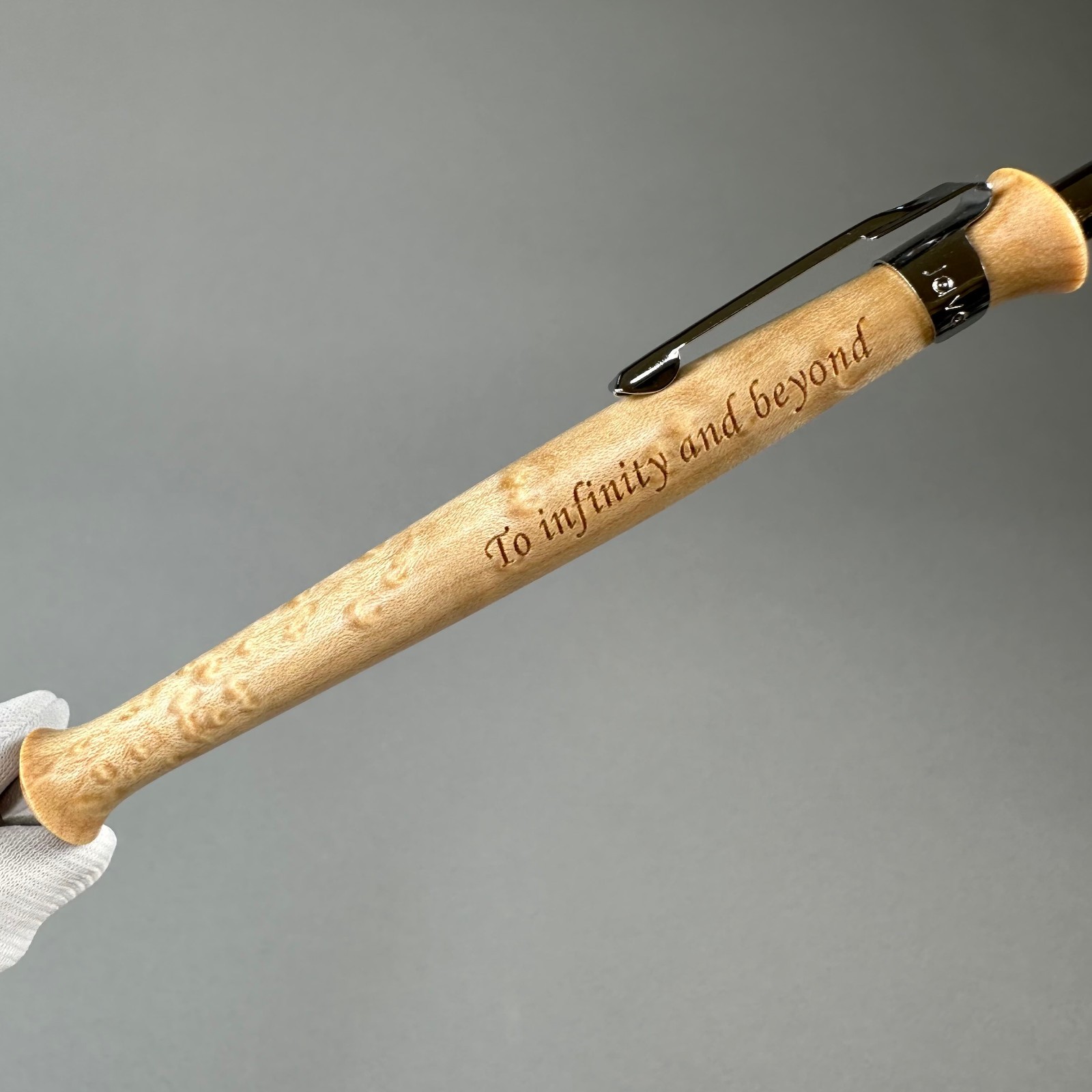 Handmade Maple Wood Mechanical Pencil 0.5mm “To Infinity and Beyond” Handcrafted