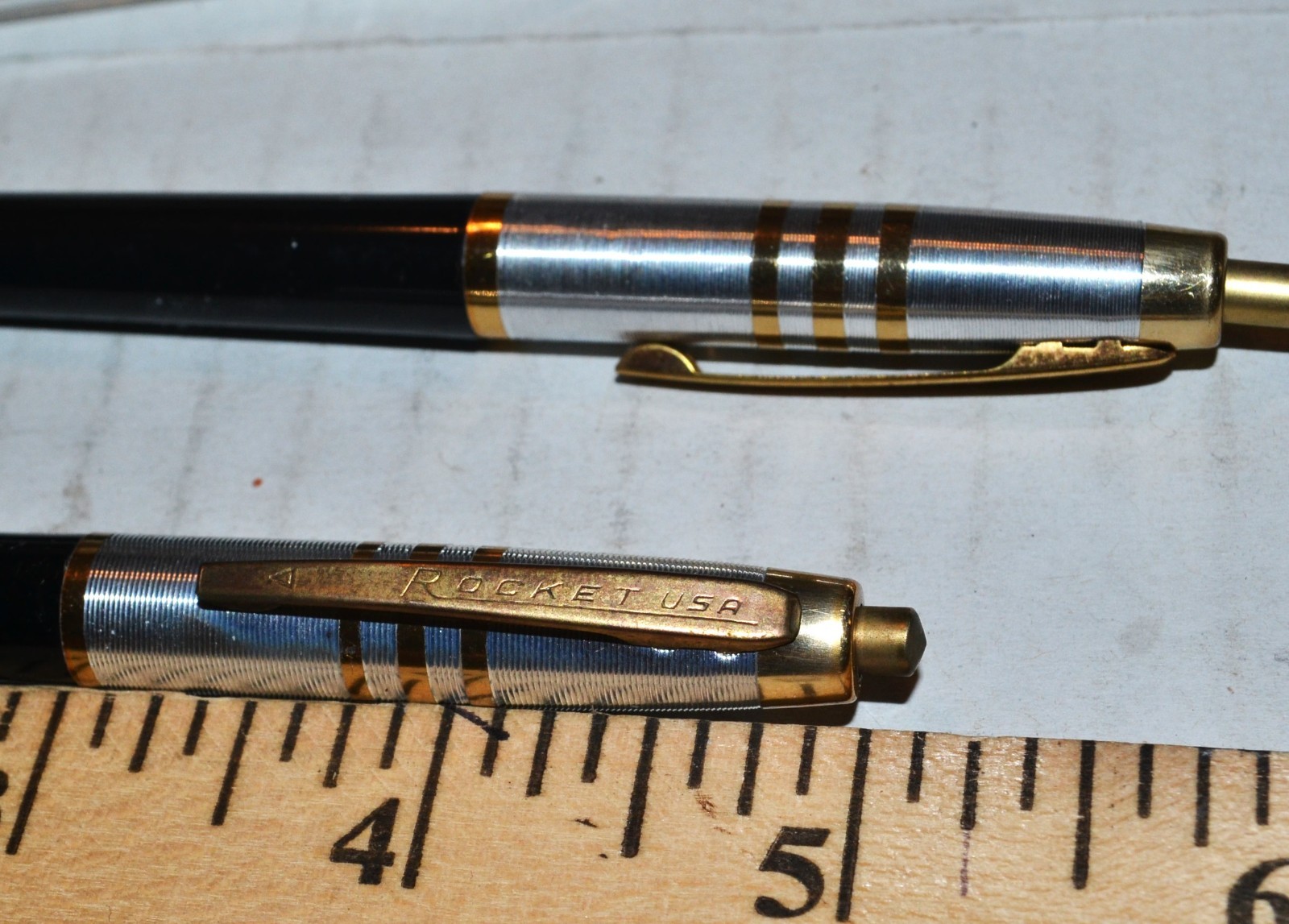 Vintage ROCKET USA Pen & Pencil Set w/ Case Ballpoint & Pencil
