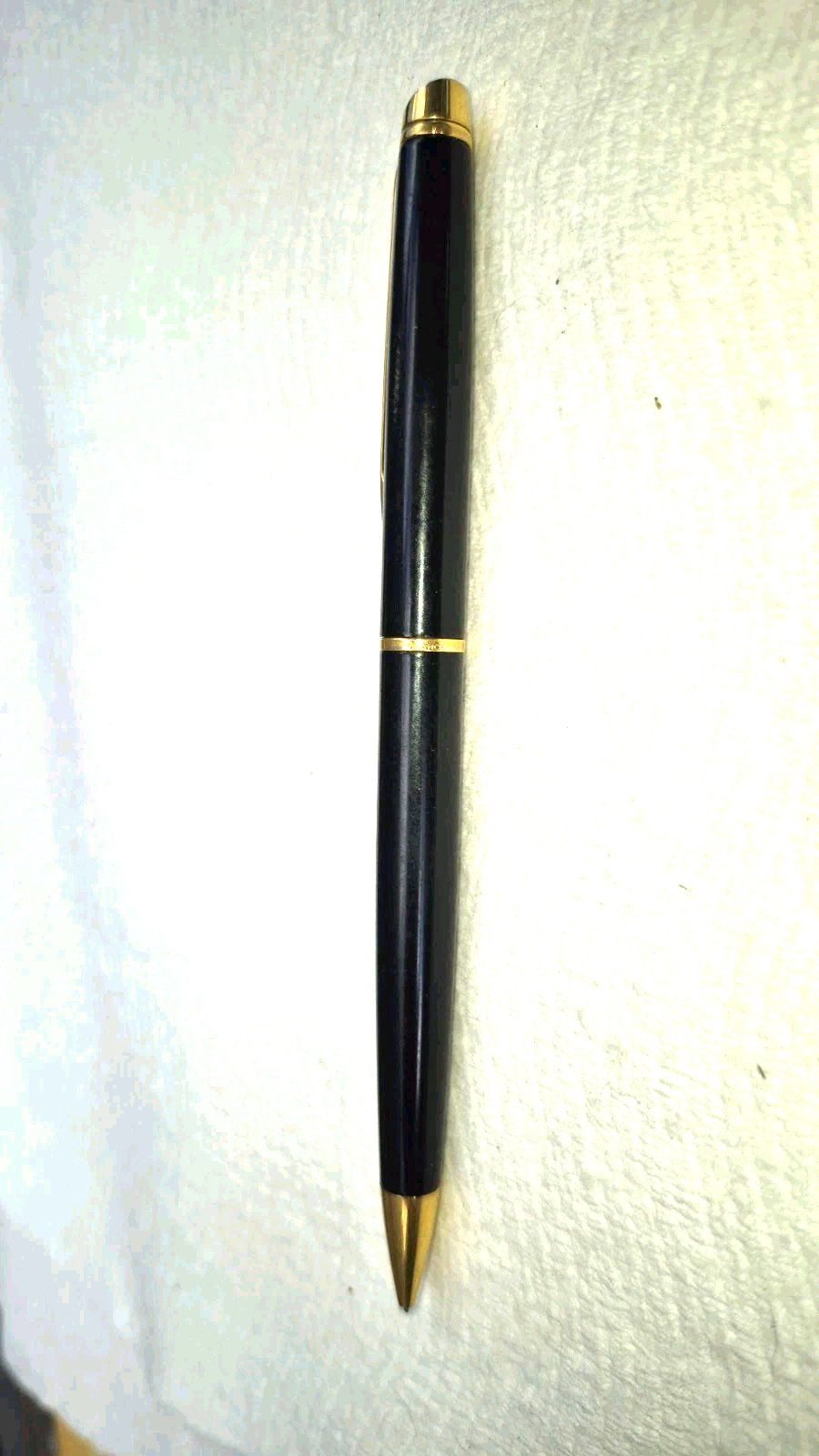 “WATERMAN * France” Black with Polished Brass Trim Working Mech Pencil