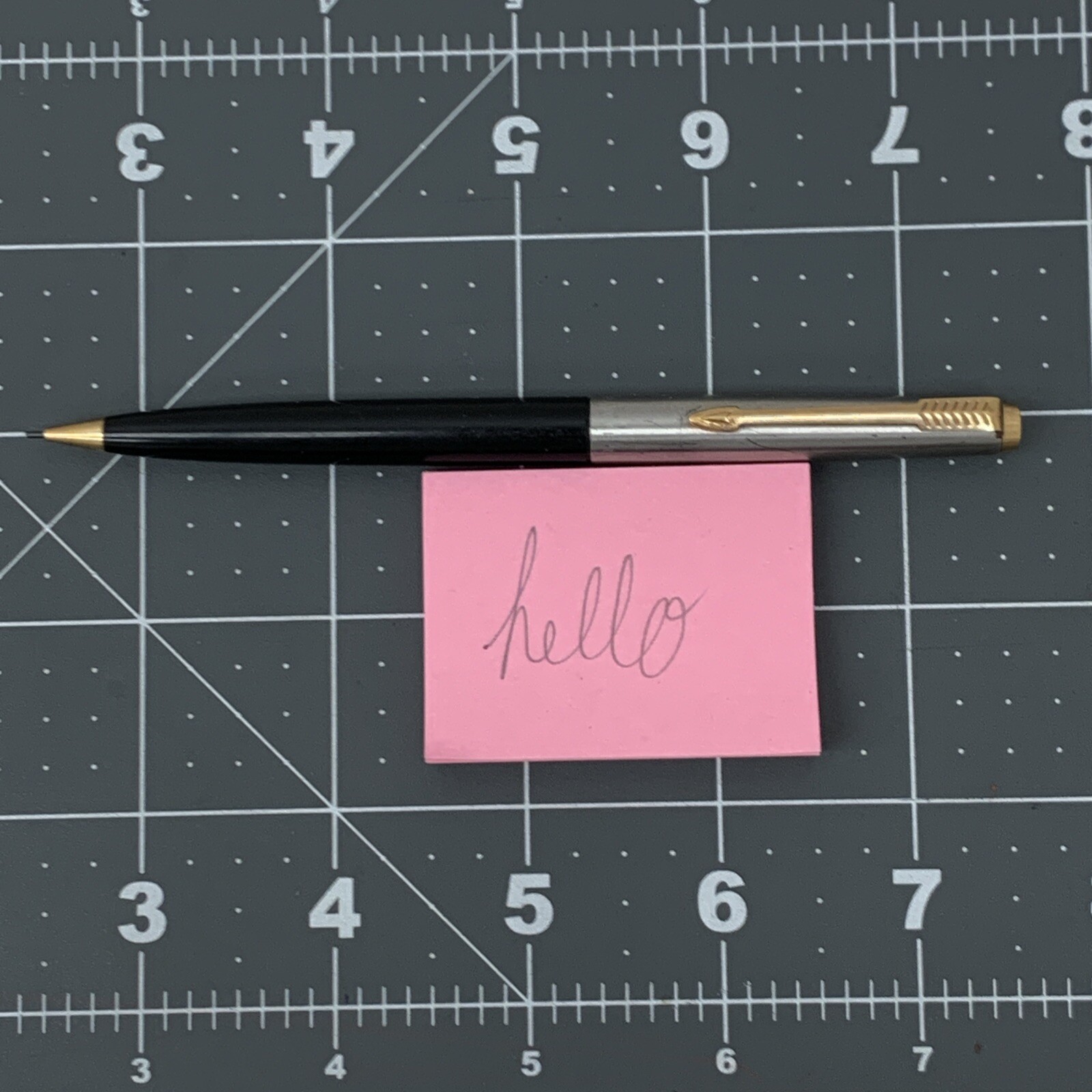 Vintage Parker Gold Arrow Black Barrel Mechanical Pencil Made In USA