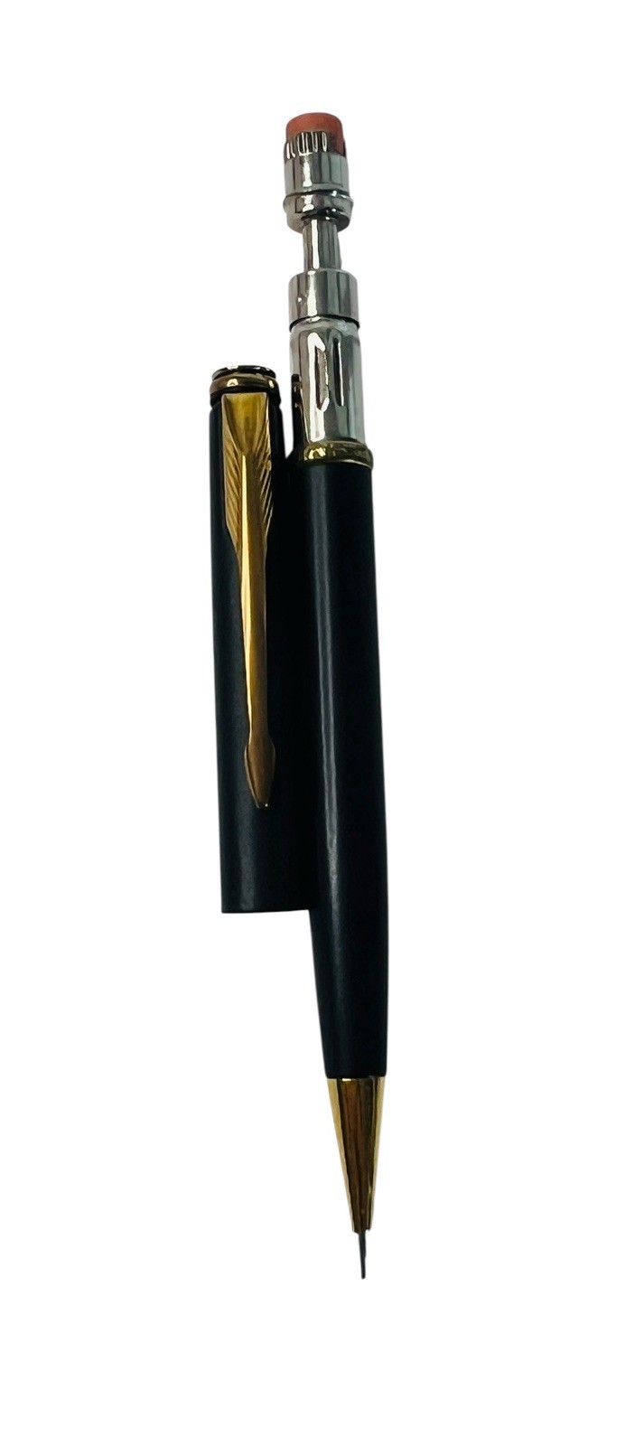 Parker Mechanical Pencil USA Gold Black & Roller Ball Refill 4EBX Cartridge UK