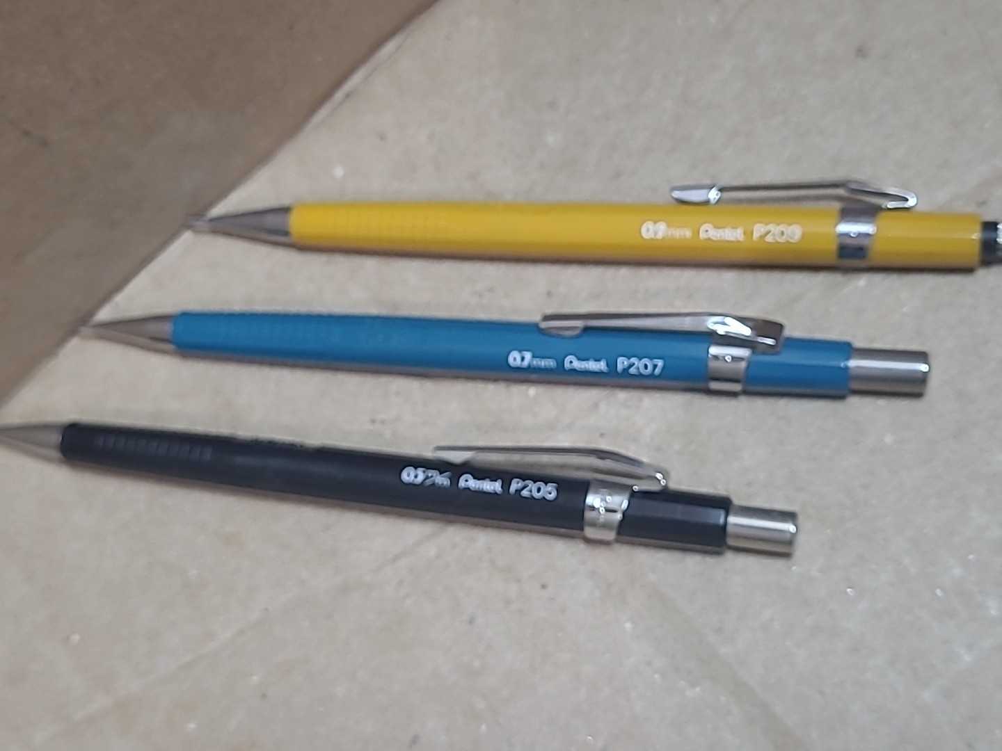 pentel mechanical pencil lot 0.5mm P205 0.7mm P207 0.9mm P209 Vintage