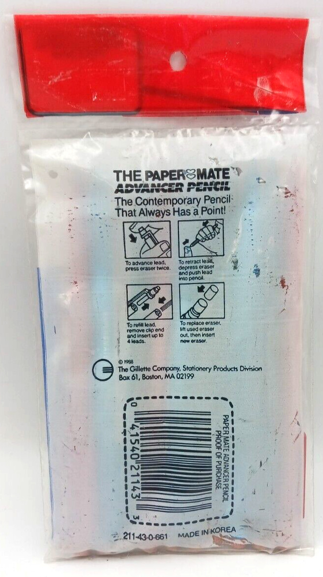 10 Sealed Vintage Papermate 7MM Fine Point Mechanical Pencils (1988) – H2-1