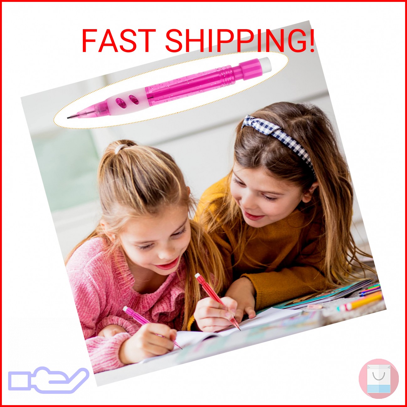cobee® 12 Pcs Mini Mechanical Pencils 0.7 mm Automatic Pencils with Erasers Smal