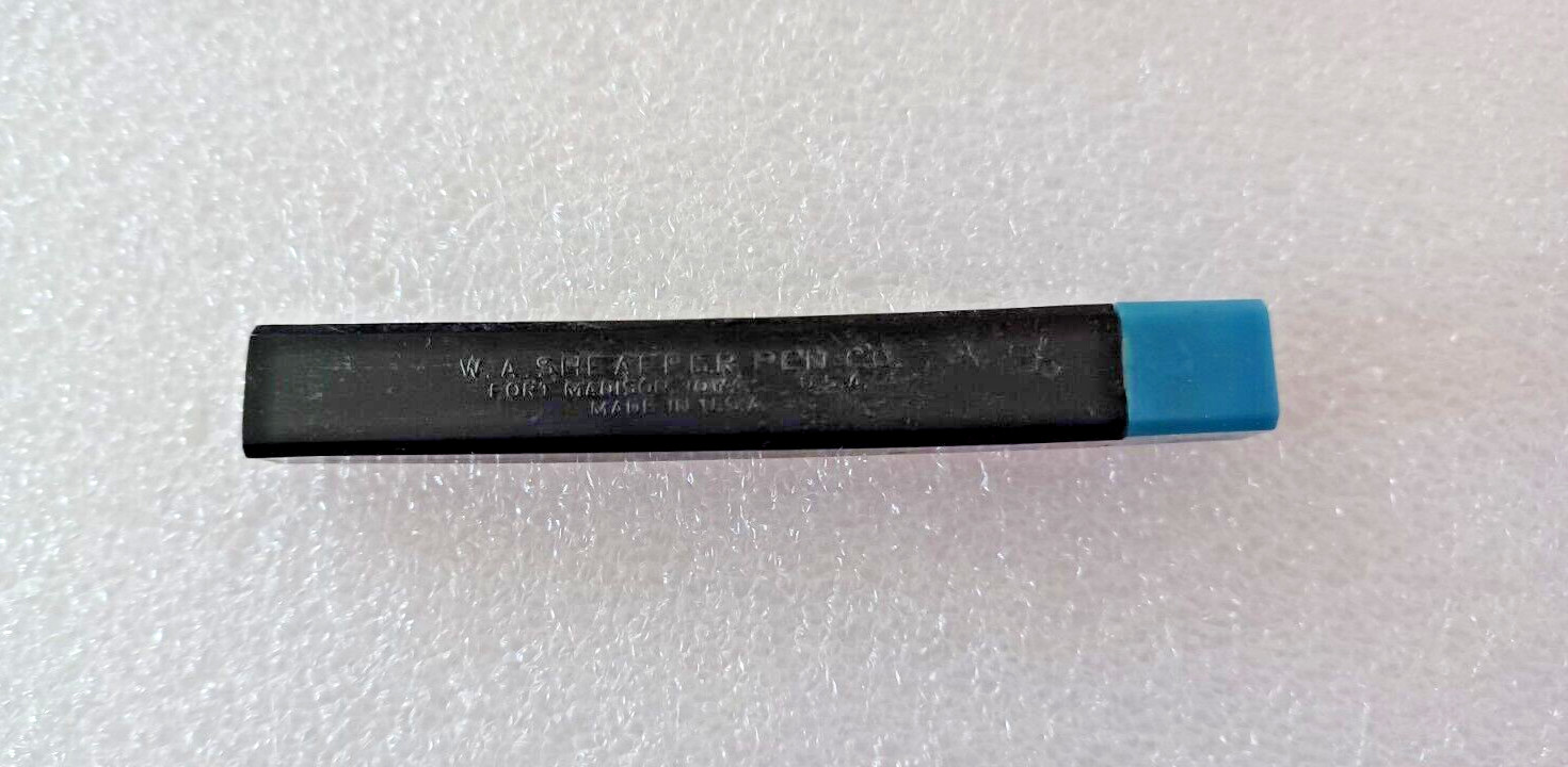 Vintage Slim Sheaffer Mechanical Pencil Blue Chrome Eraser Top + HB Lead 0.9?