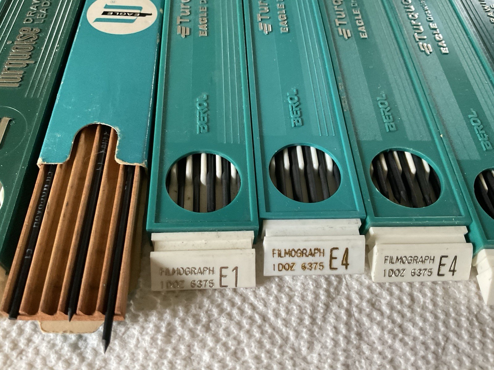 Turquoise Berol Drawing Leads 2375 & 6375 Asst.Quantities Lot 9 Pkgs