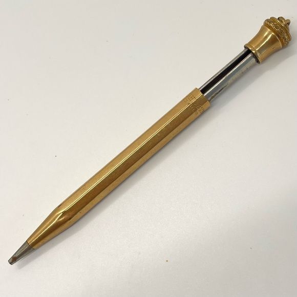 Vintage Wahl Eversharp Yellow Gold Filled Ring-Top Travel Pencil 4″ Art Deco