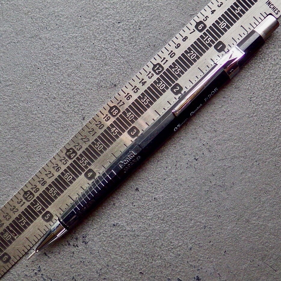 Serviced PENTEL P205 Mech Pencil•CT•Push Derby•0.5mm Lead•Eraser•FREE US Ship