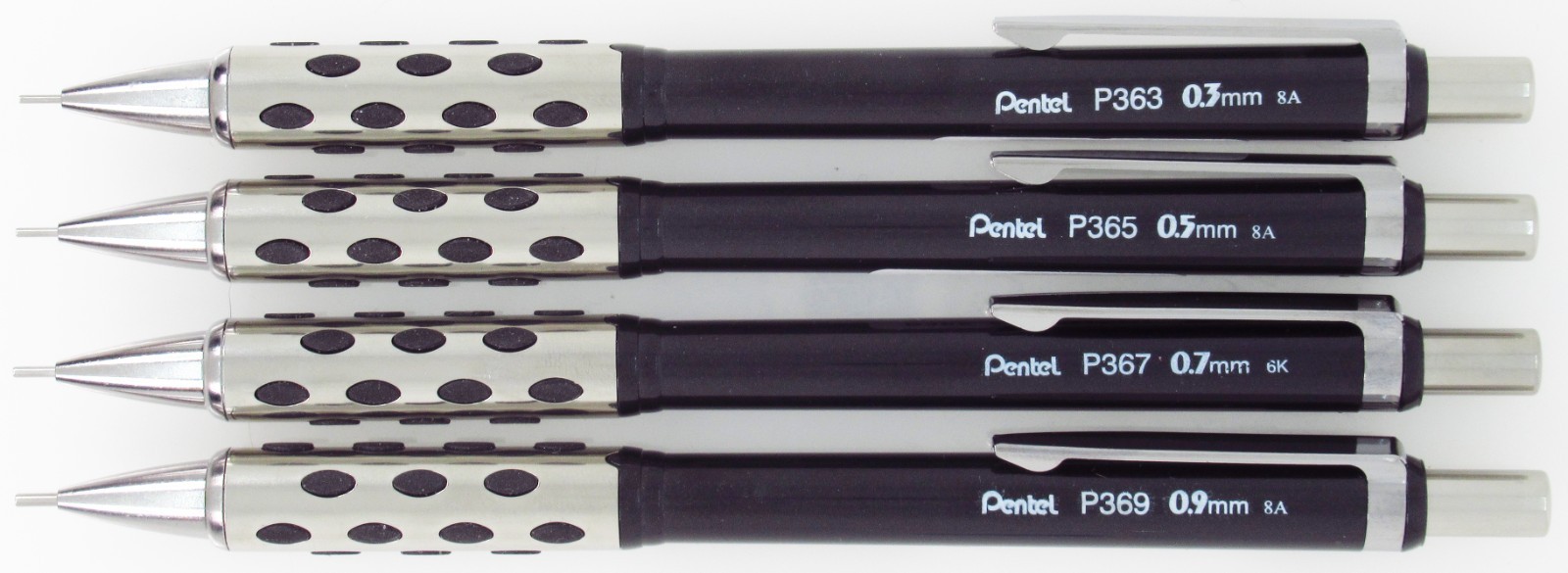 Pentel P360 Stein 360 – Black, Set of 4 (Brazil)