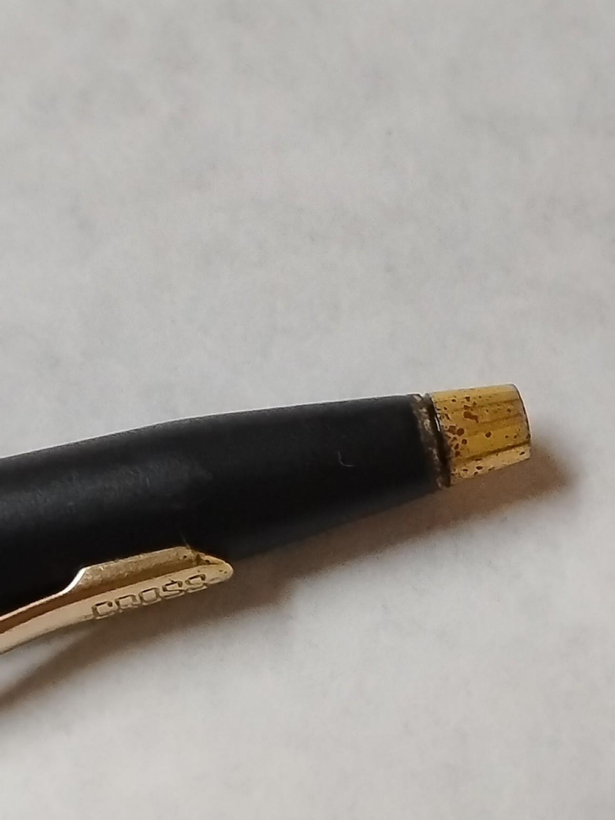 Vintage Cross Classic Century Black Matte Gold Trim Mechanical Pencil #F8