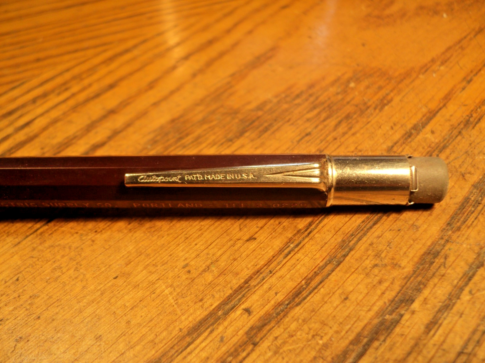 Vintage Autopoint Mechanical Pencil Holmes Electric Supply Co 5-5/8″ Long USA
