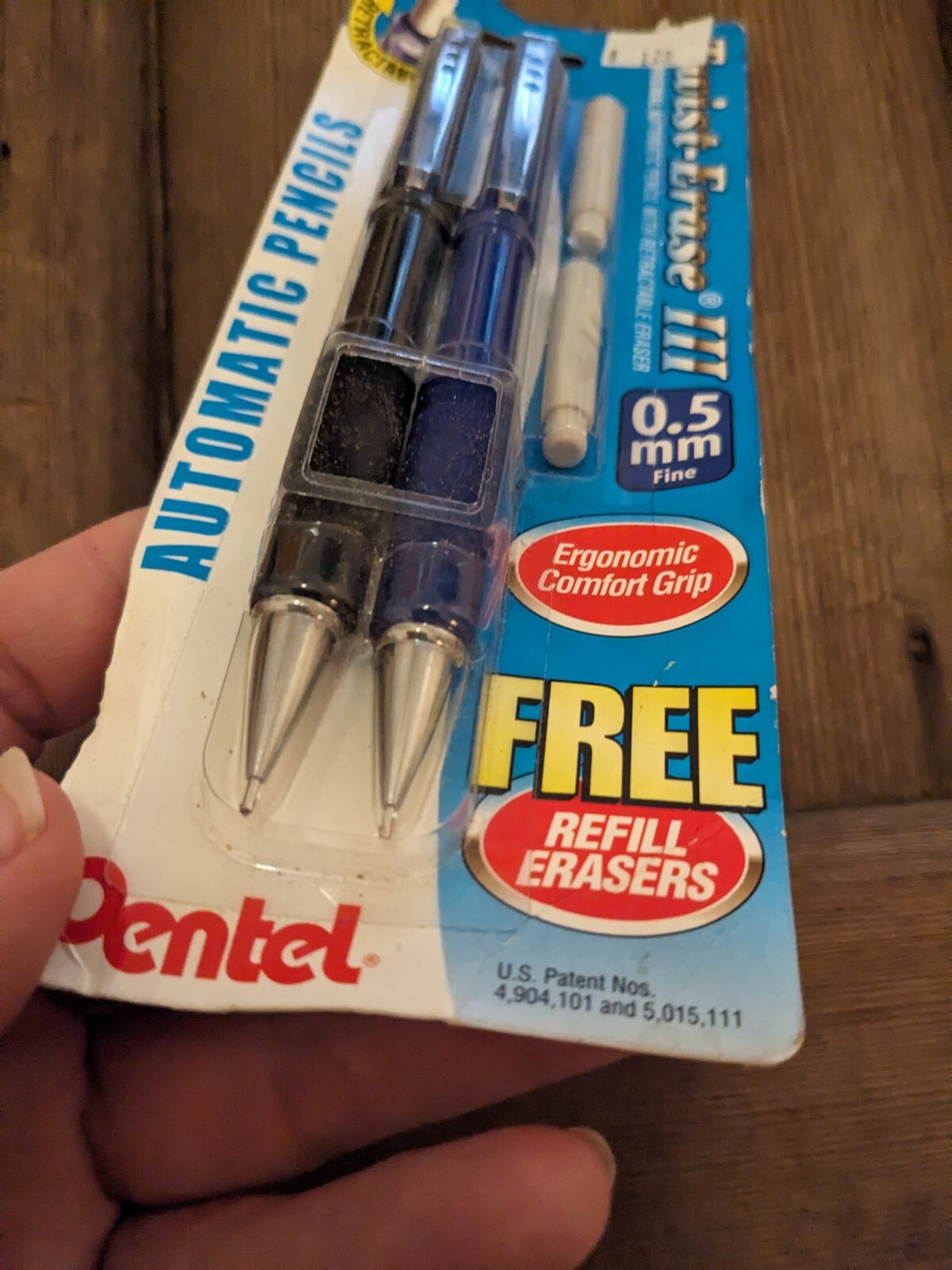 2 in pk PENTEL Twist-Erase III Mechanical Pencils 0.5 mm FINE POINT .5mm