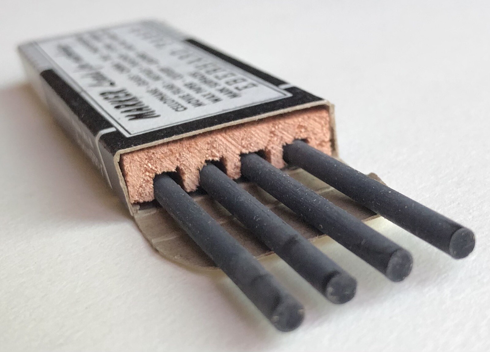 Vintage Eberhard Faber MARKER Lead 3mm Any Surface Black 2-3/4″ NOS 4pk USA