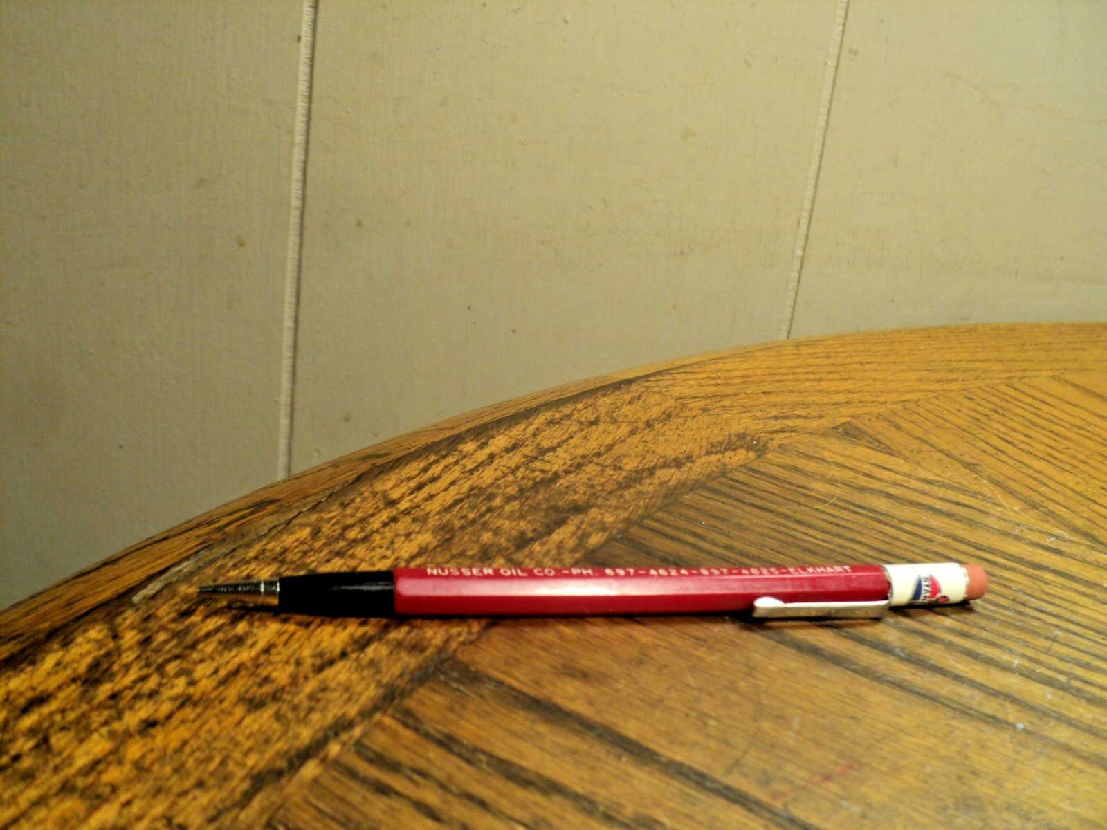 Vintage Durolite Mechanical Pencil Nusser Oil Co Standard Oil 5-5/8″ Long USA