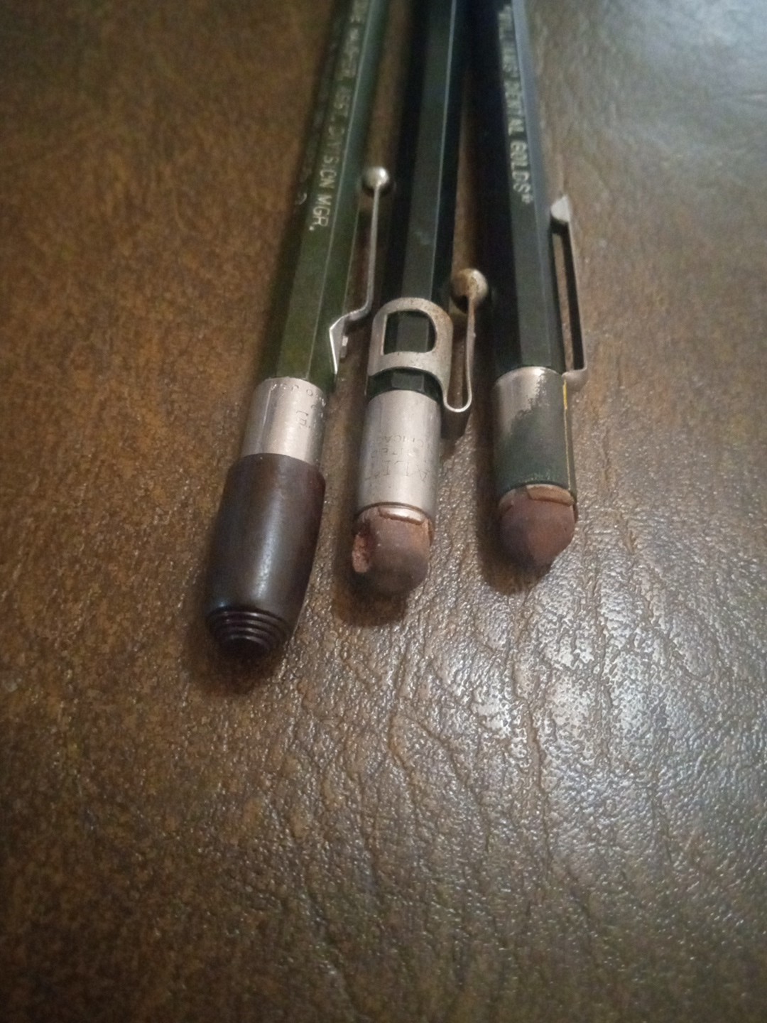 Vintage Realite Mechanical Pencils Lot Of 3 USA Light Damage Works Great Rare