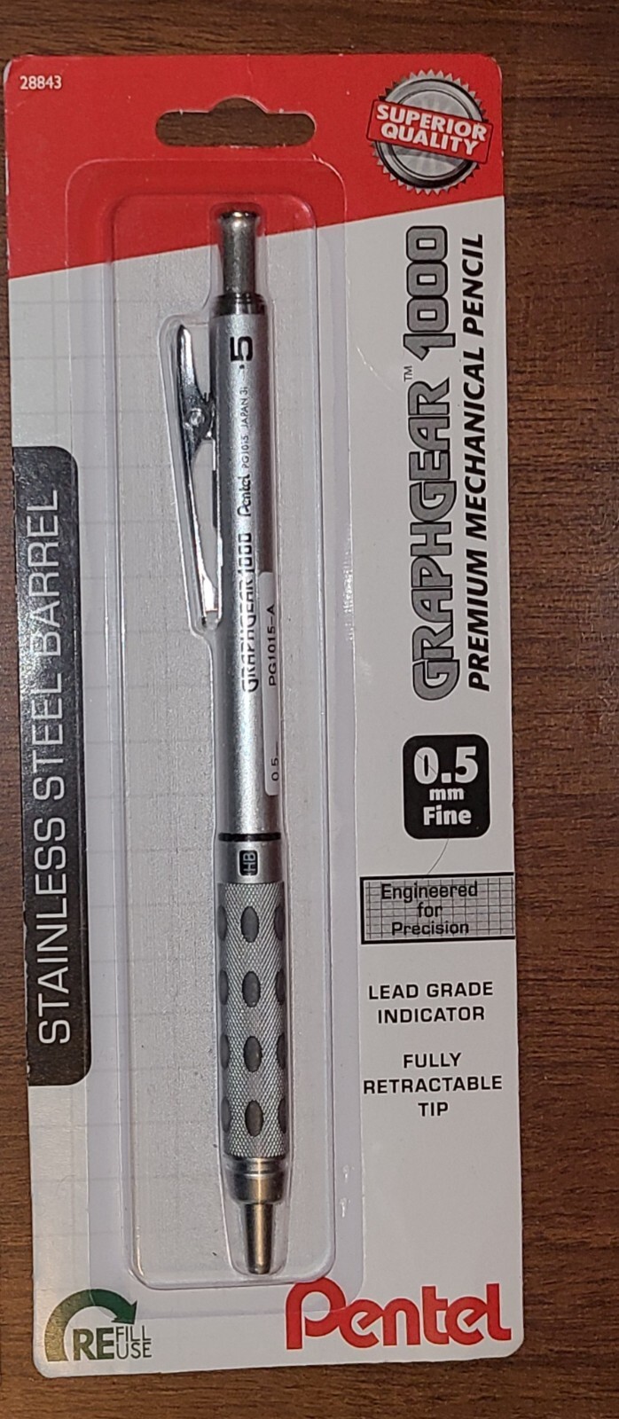Pentel GraphGear 1000 Expert Mechanical Drafting Pencil 0.5mm PG1015-A Japan 3I