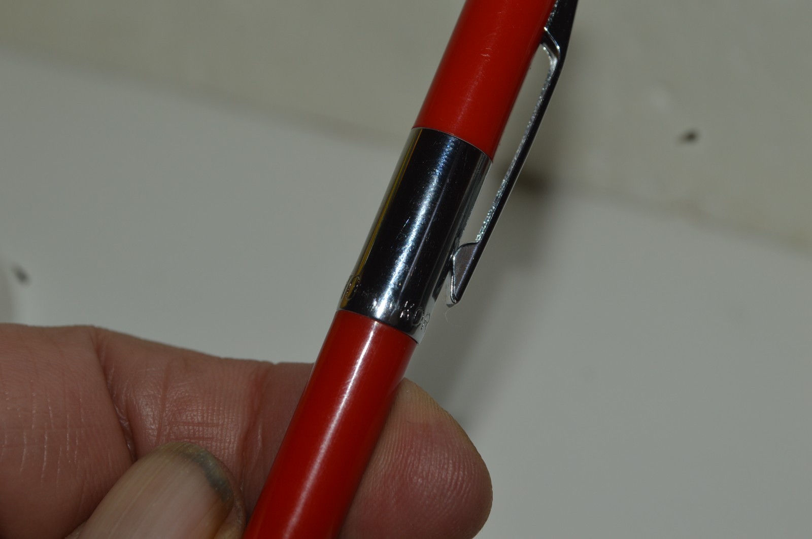 SCRIPTO P369 Mechanical Pencil 0.9mm Tu Tone Korea Red Circa 1970’s Light Use