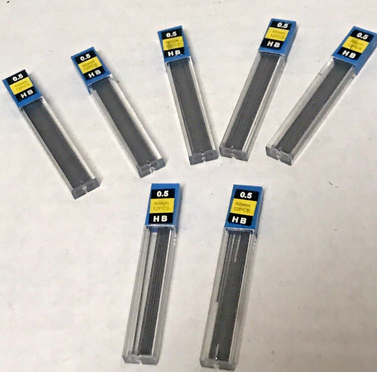 Mechanical Pencil Lead Refills 12 Pieces Each 7 Packs 84 Pieces 0.5mm HB 60 mm
