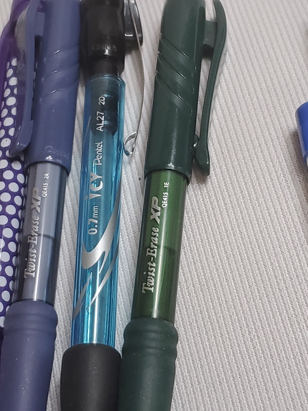 Vintage Mechanical Pencils Lot Pentel XP ICY Twist Erase Extra 7mm lead & Eracer