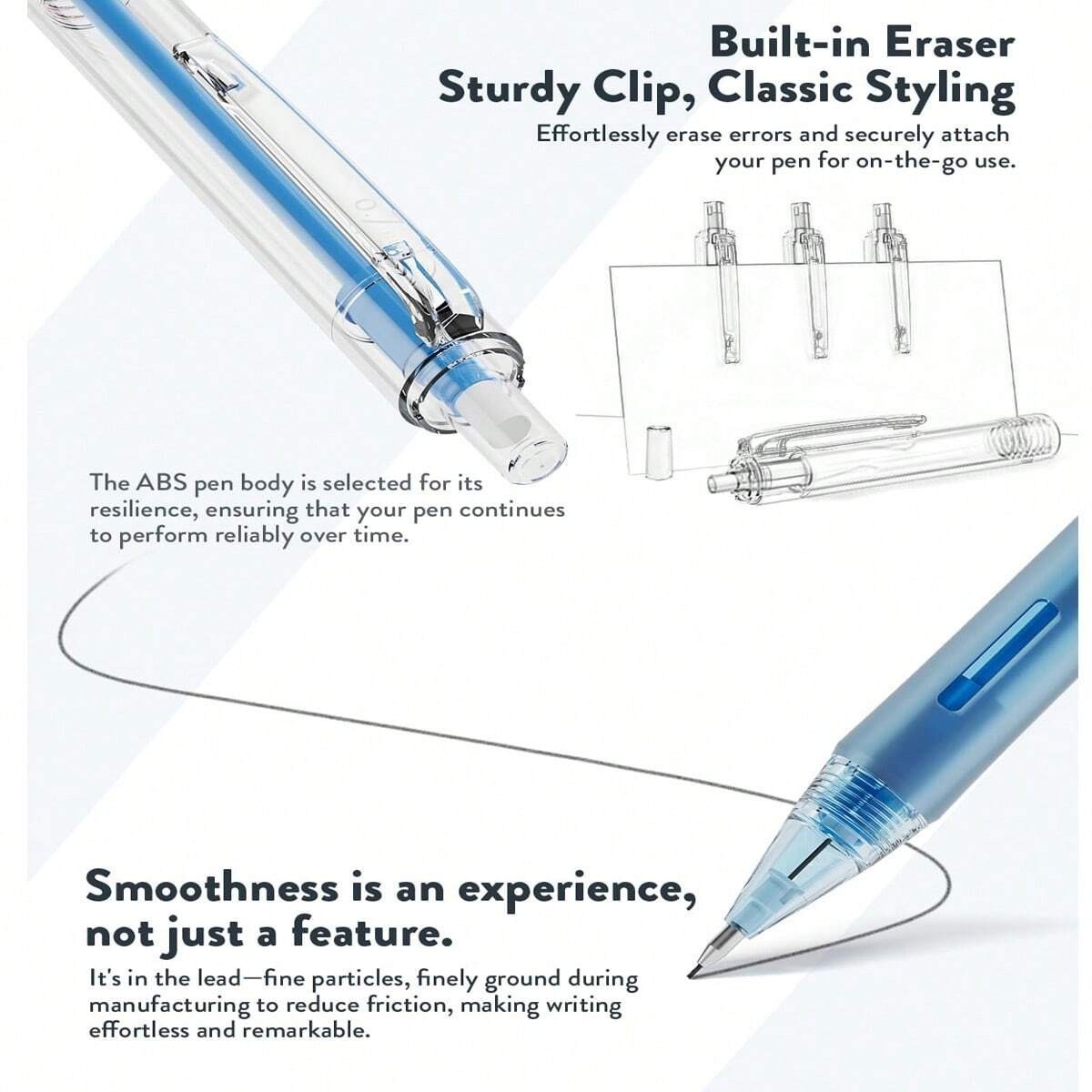 Aesthetic Mechanical Pencil Set with Case for Drawing Writing School Supplies