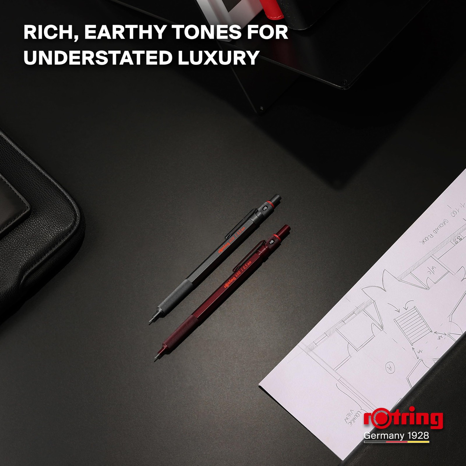 Rotring 600 Mechanical Pencil 0.5Mm Full Metal Body Brass Mechanism Ergonomic…