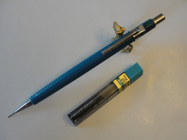 Vintage Pentel P207 Blue Mechanical Pencil w/ Tube of 0.7mm Lead