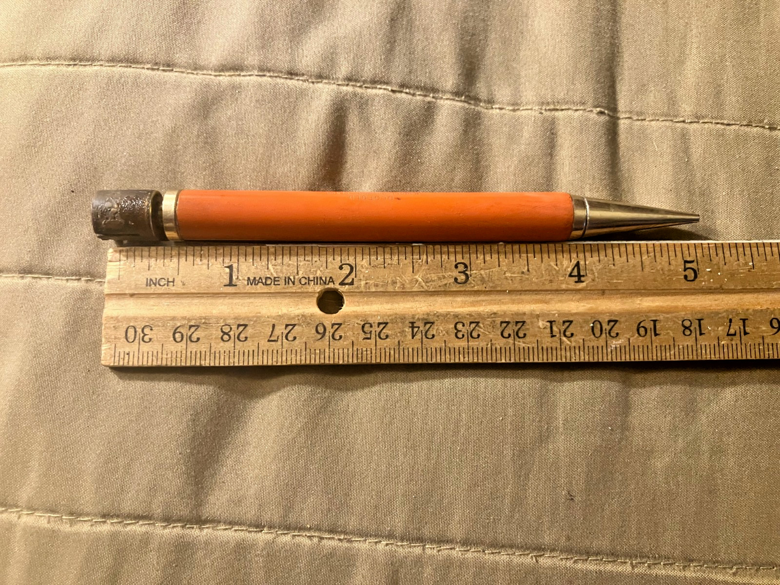 Parker Duofold Big Bro Orange Rubber Mechanical Pencil 1920’s