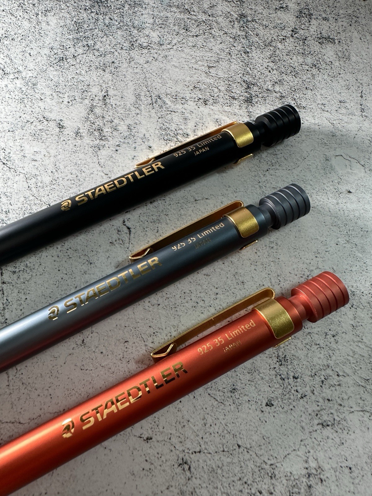 STAEDTLER 925 35 0.5mm Limited Edition Loft Set of 3 Black , Blue And Red