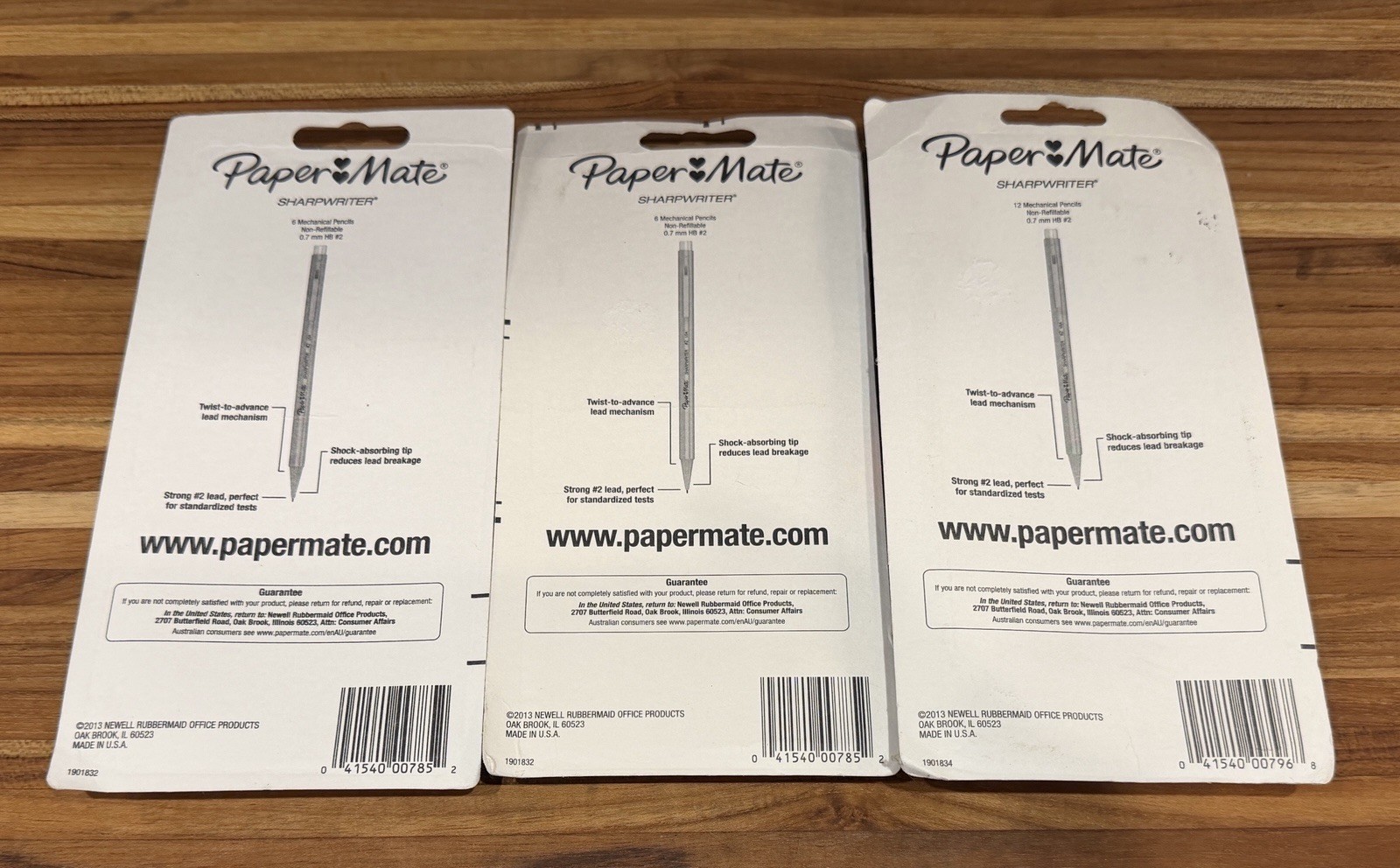 New 2013 Paper Mate SharpWriter #2 0.7 mm Mechanical Pencil Bright Colors 24CT