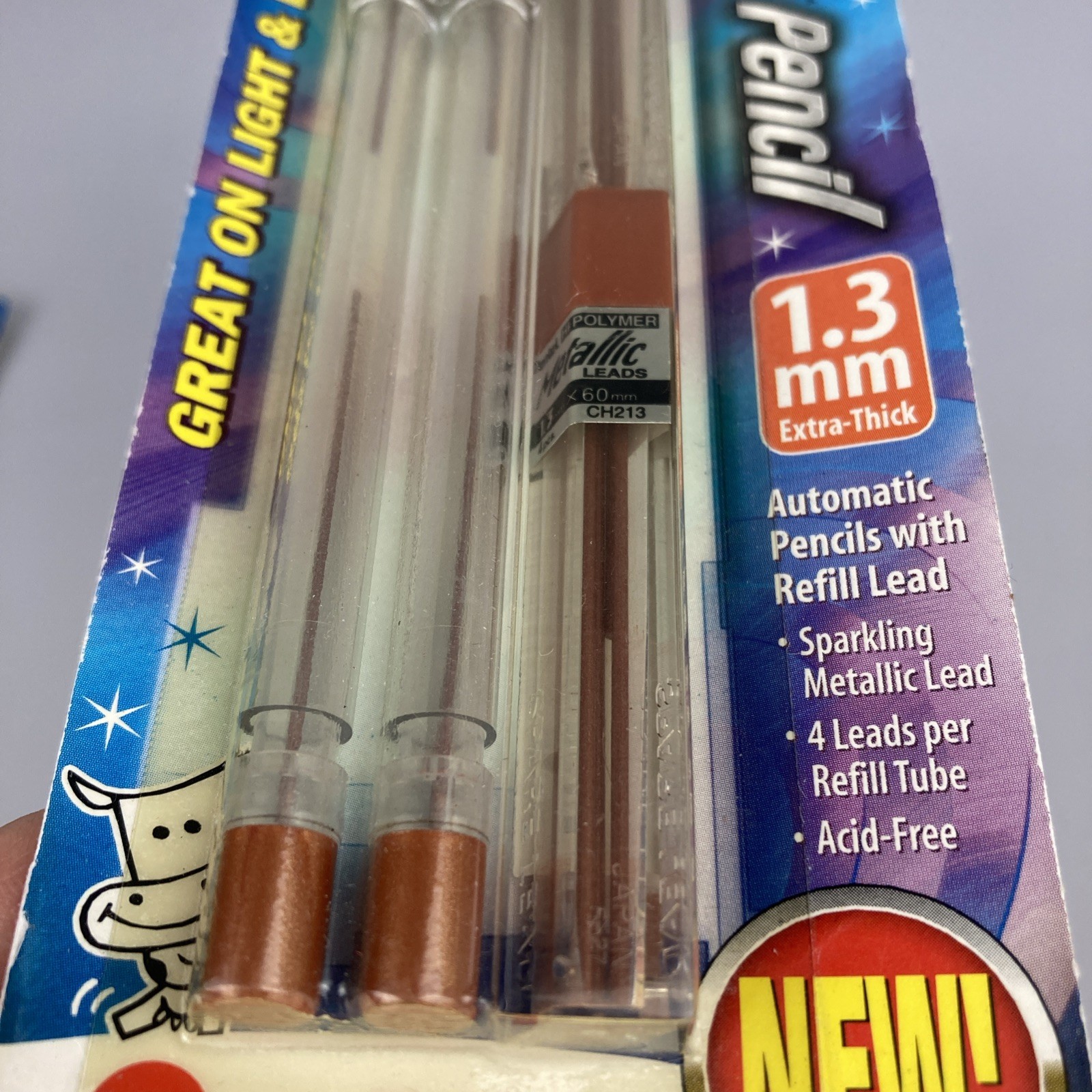 Pentel Milky Metallic 4 Automatic Pencils 1.3mm Lead Silver Gold Copper JAPAN