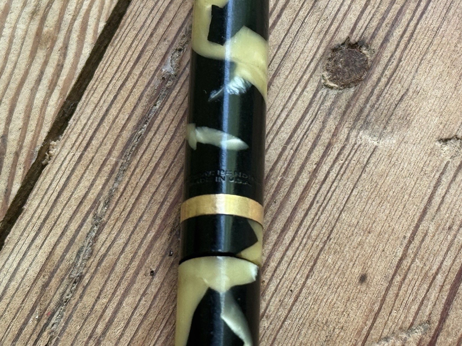 VTG GORGEOUS SHEAFFER OVERSIZE BALANCE PENCIL, BLACK AND PEARL, MADE IN USA #202