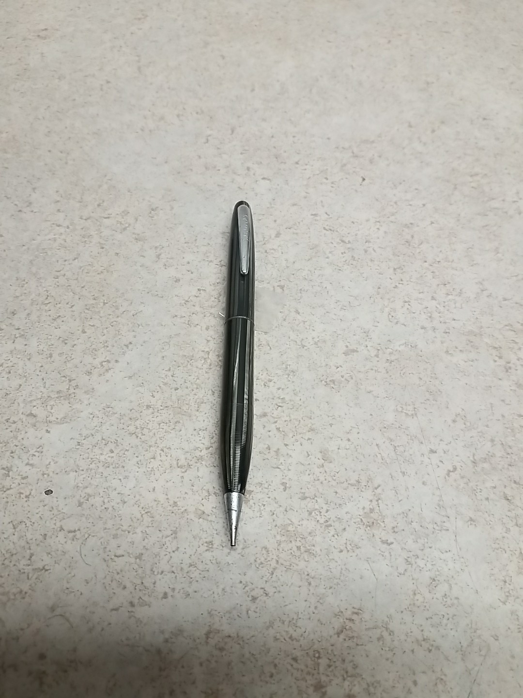 Sheaffer Balance Jr. Green Striated & Chrome 0.9mm Pencil , Monogram READ