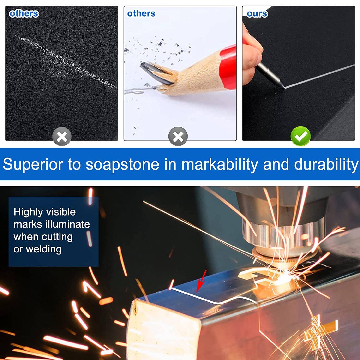 60 Pcs 2.8 mm Solid Pencil Refills for Carpenter Pencils8437