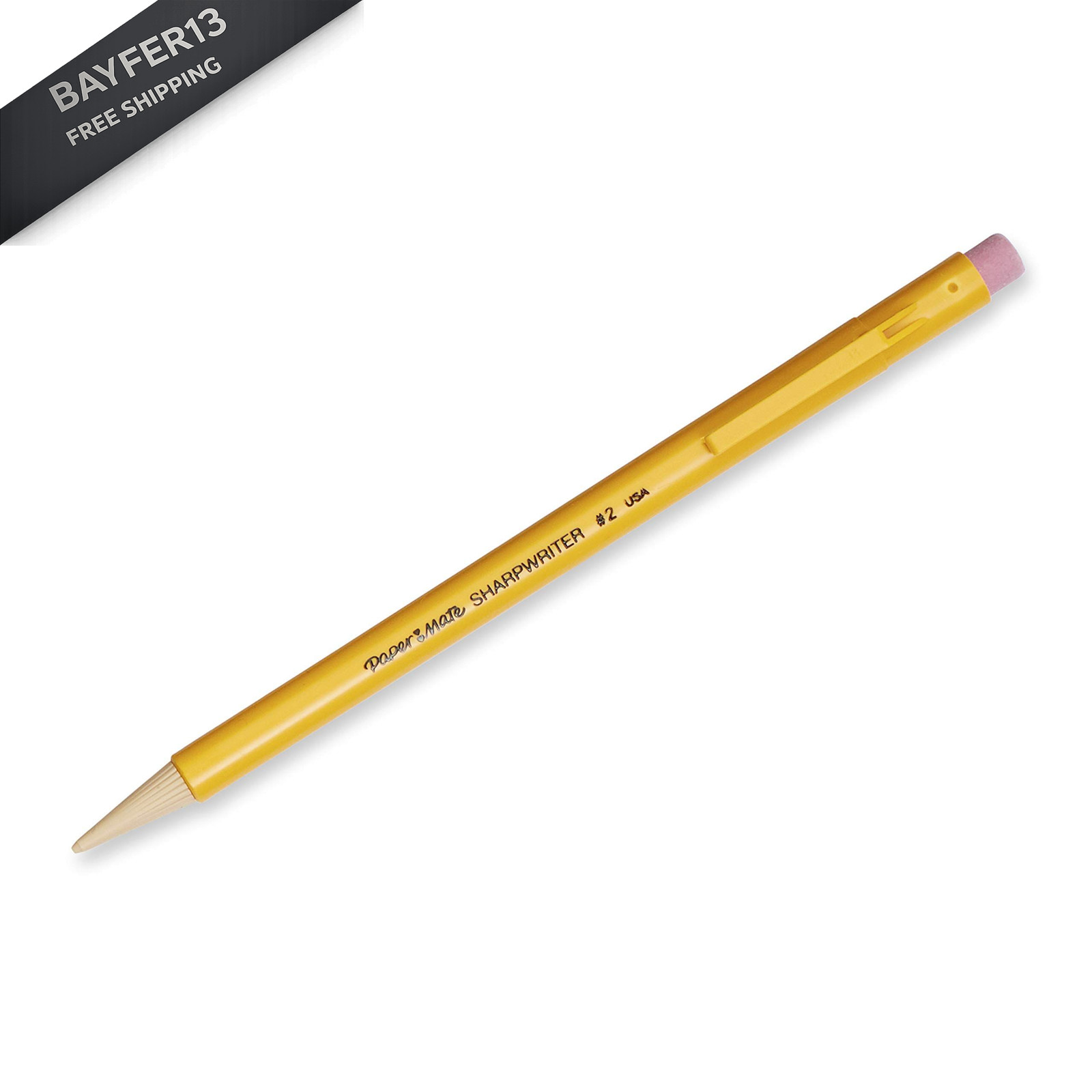 Paper Mate SharpWriter Mechanical Pencils, 12 Count (Pack of 1), Goldenrod