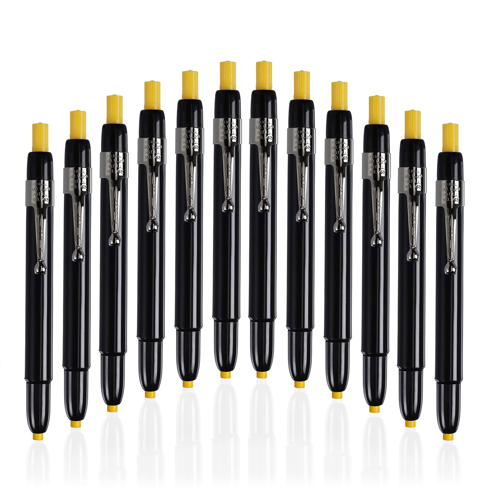 12 PCS 1620 Yellow China Markers Grease Pencils Marking Tool Construction