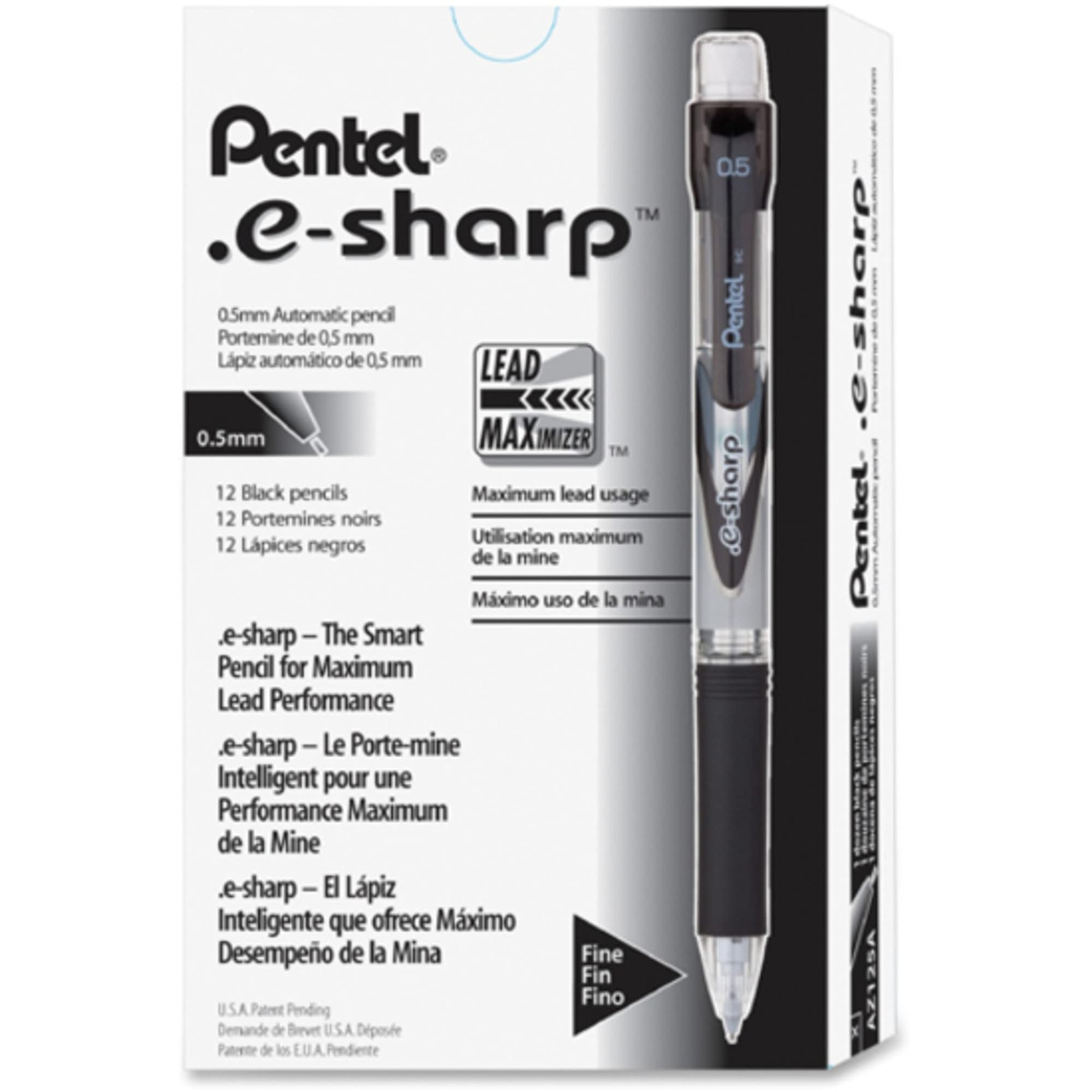 Pentel E Sharp Automatic Pencils 12 Count Eco Friendly with Lead Maximizer
