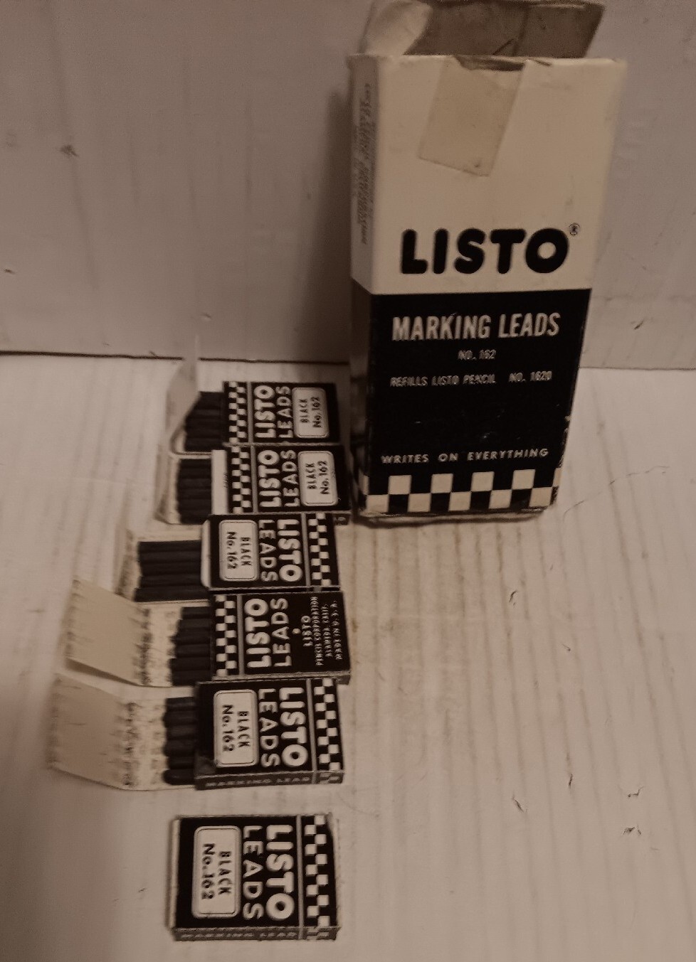 Five Packs Vintage Listo No. 162 Marking Black Leads with Pencil