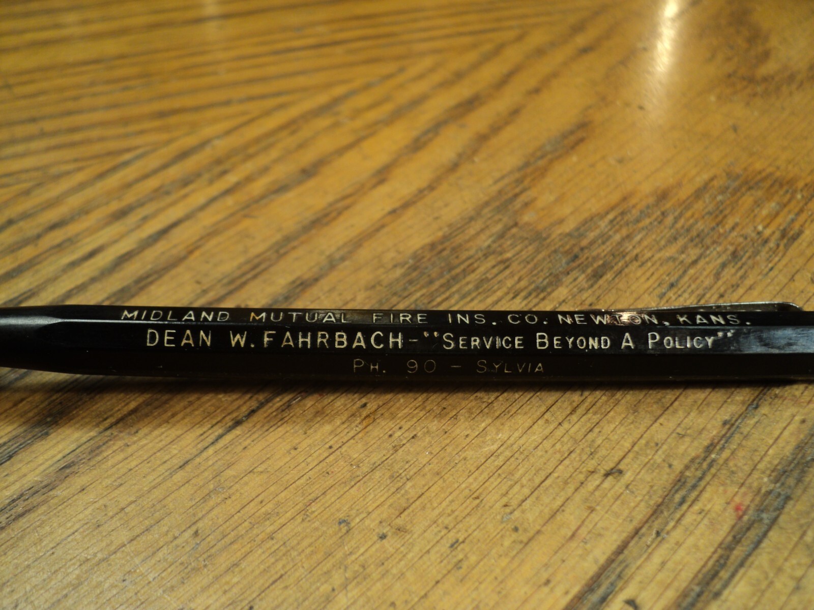 Vintage Durolite Mechanical Pencil Midland Mutual Fire Ins Co 5-1/2″ Long