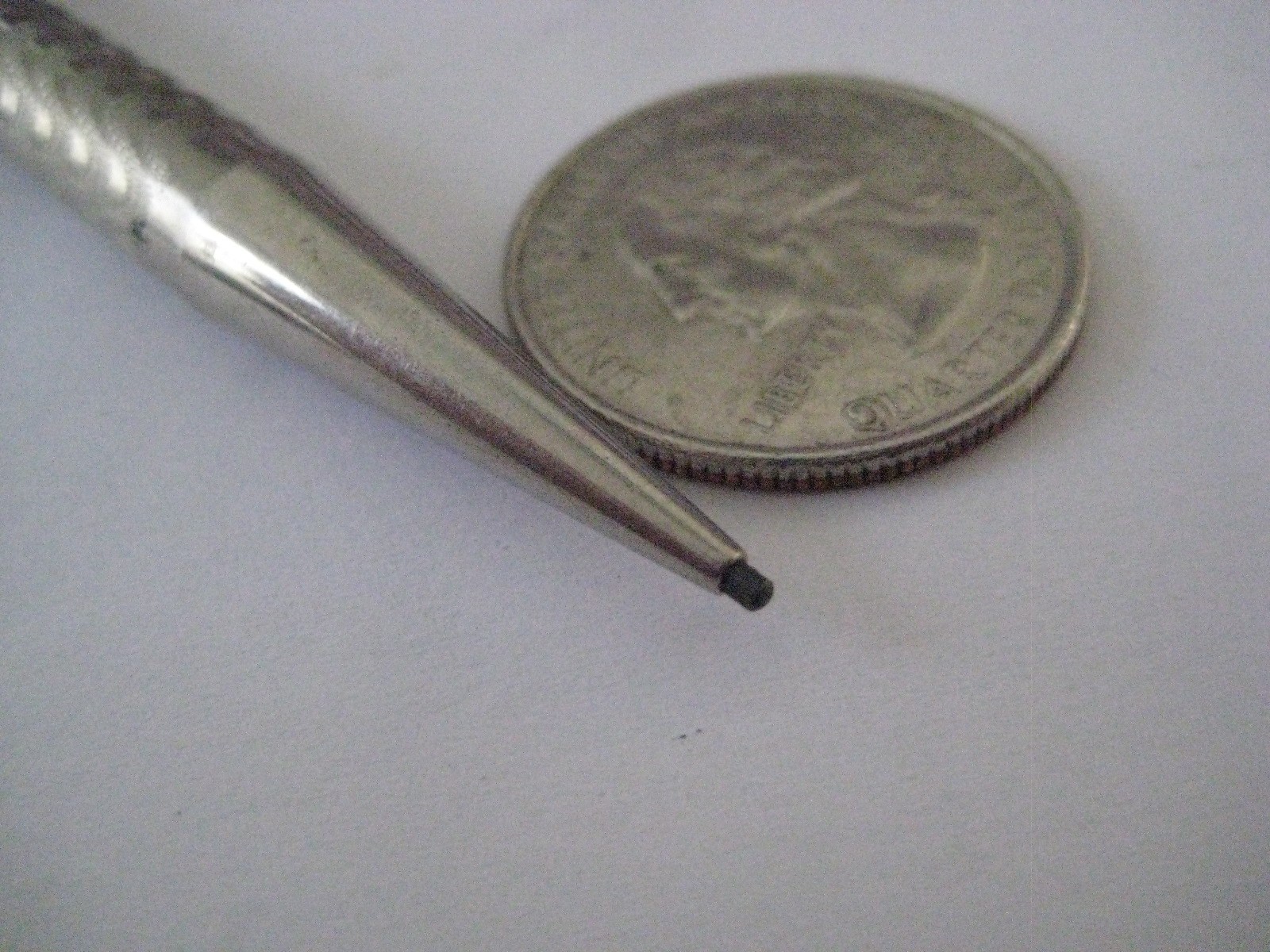 Vintage Ornate Ritewell White Gold-Plated Mechanical Pencil Very Good Condition