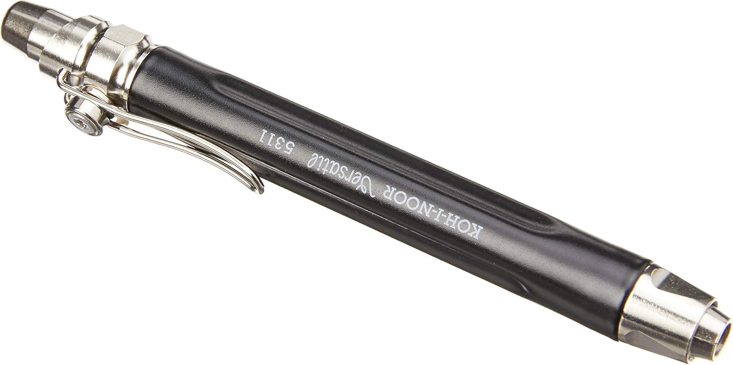 Stylish Graphite Lead Holder with 5.6mm Lead, Black & Gold, Perfect for All Ages