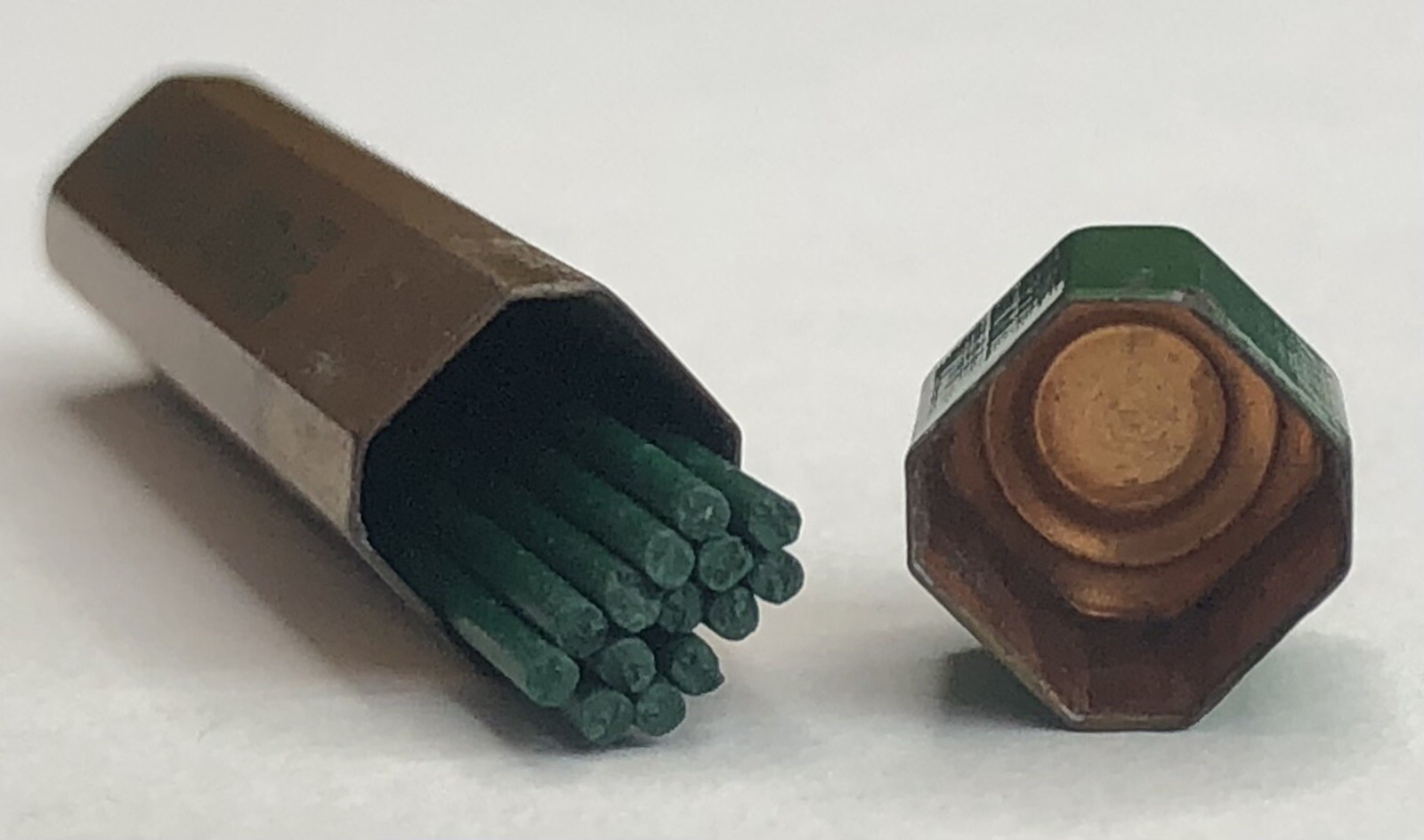 Vintage EAGLE ELECTRONIC Mechanical Pencil Leads GREEN 1.18mm NOS 12pk USA