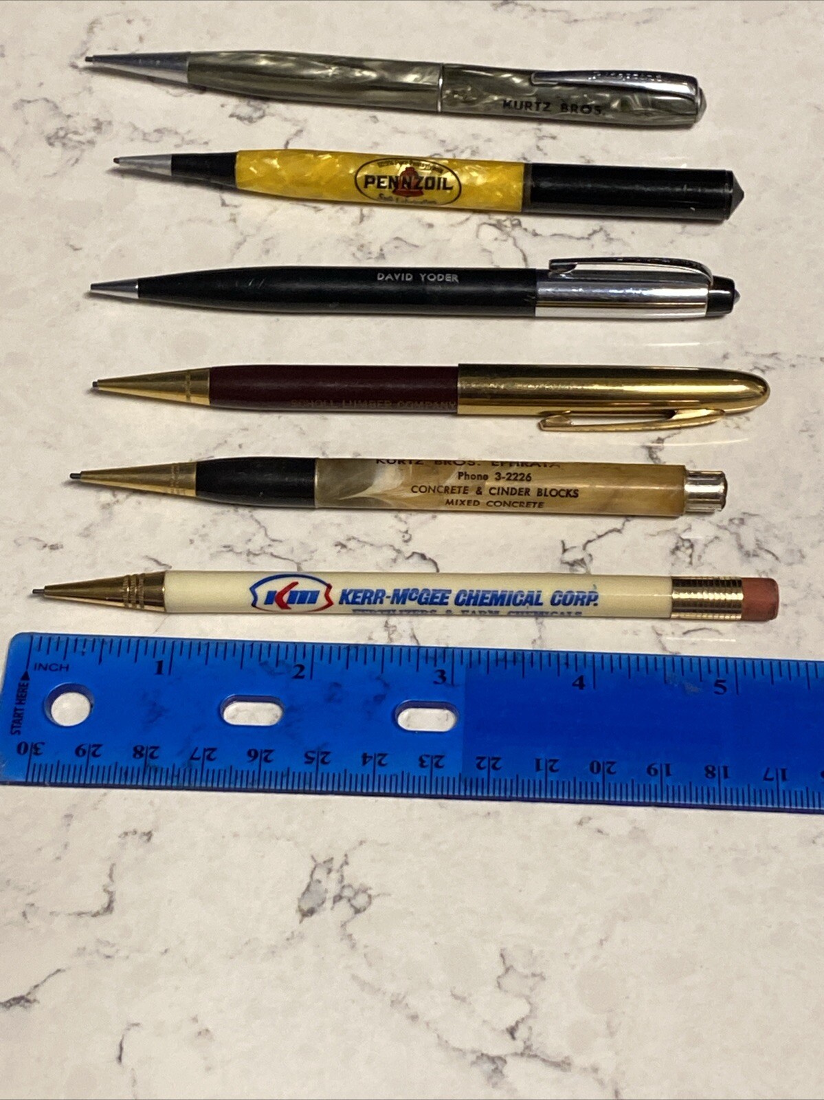 7 Vintage Redipoint Ritepoint & Other Mechanical Pencils Pennzoil