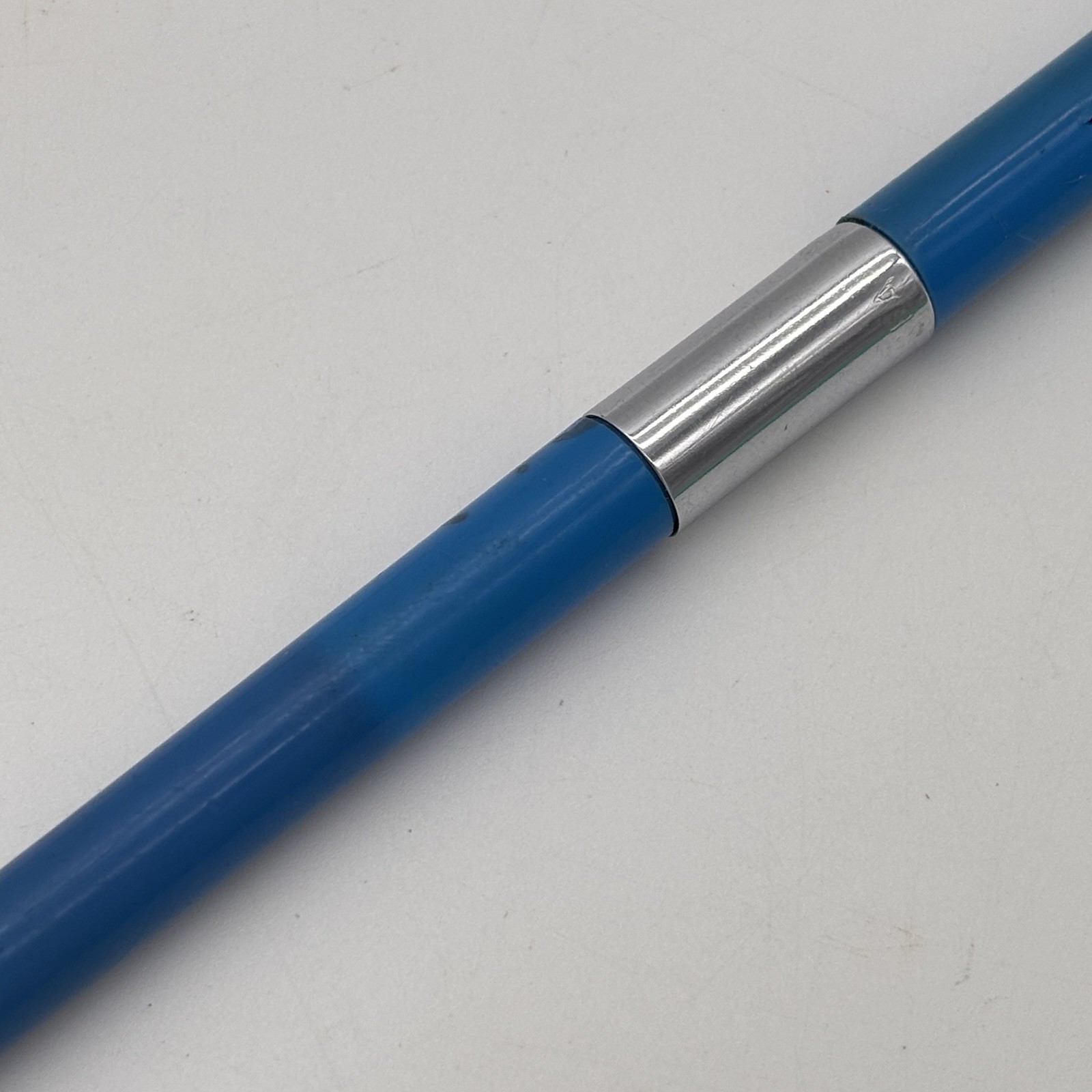 Vintage SCRIPTO Mechanical Pencil Korea Blue w Chrome 1970’s Needs Lead