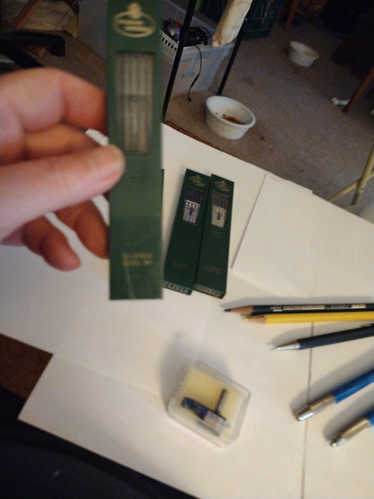 Vtg 3 Staedtler Mars Mechanical Drafting Pencils, Lead, 2 Colored Pencils, Adapt